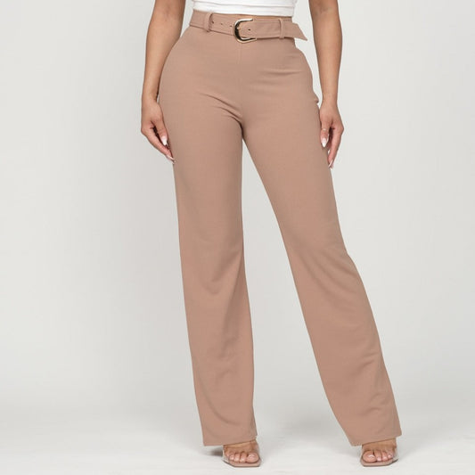 Solid Wide Leg Pants