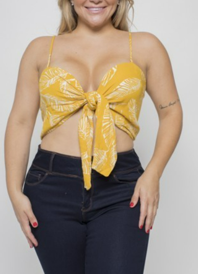 Tropical Plus Crop Top