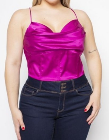 Satin Bustier Top