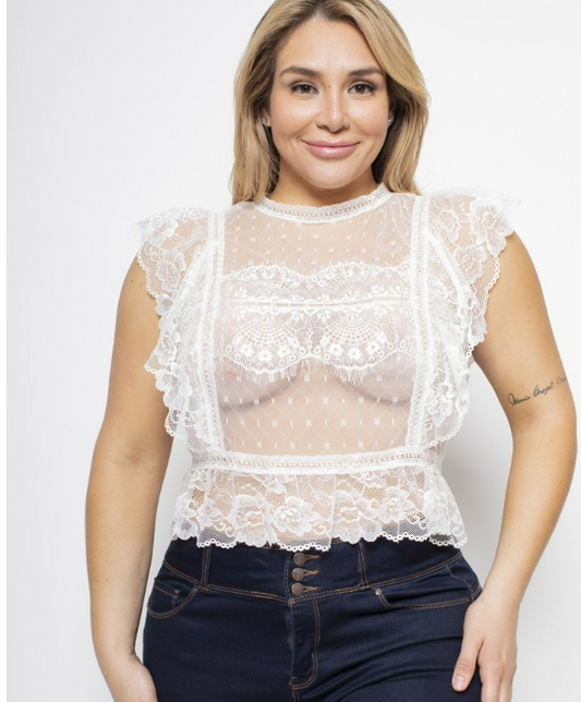 Victorian Lace Top Plus